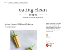Tablet Screenshot of eatingcleanrecipes.com